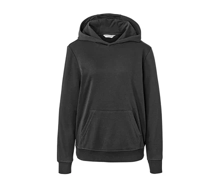Sweat à capuche anthracite.