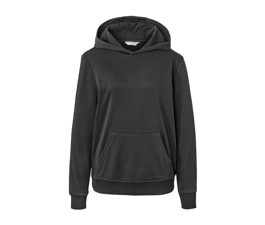 Sweat à capuche anthracite.