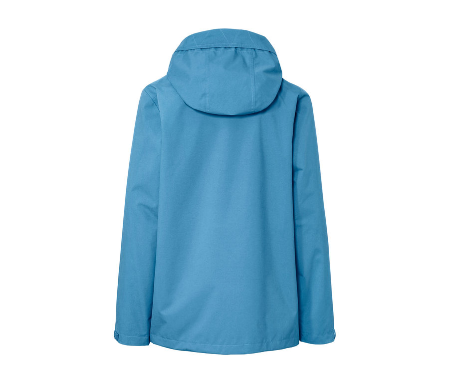 Vue arrière d'une veste polyvalente bleue.