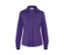 Blouse violette avec patte de boutonnage.