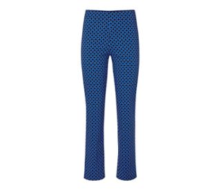 Pantalon stretch imprimé, bleu cobalt