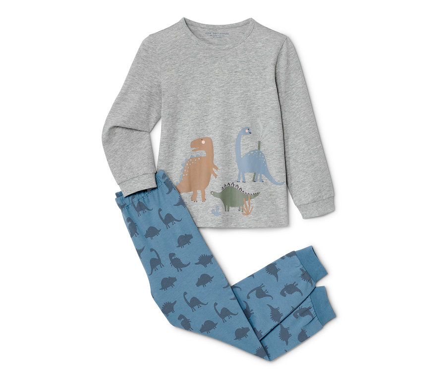 Pyjama bleu pour enfant avec des dinosaures.