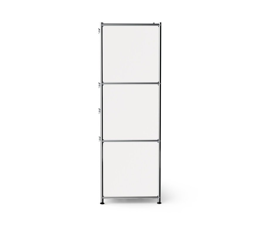 Commode en métal blanc « CN3 » avec 2 abattants et 2 tiroirs.