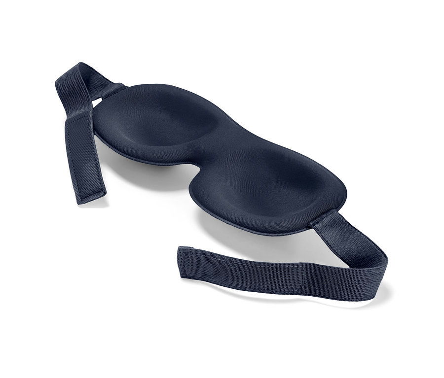 Un masque de nuit bleu.