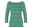 T-shirt à manches longues rayé vert et blanc.