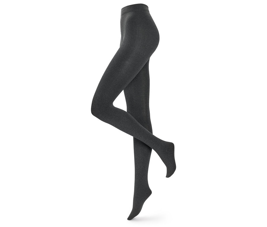 Collant gris foncé sur fond blanc.