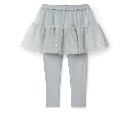Leggings bleus avec jupe tutu.