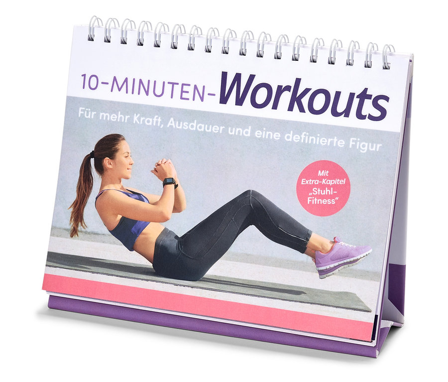 Calendrier de table avec programme d'entraînement "10-MINUTEN-Workouts".