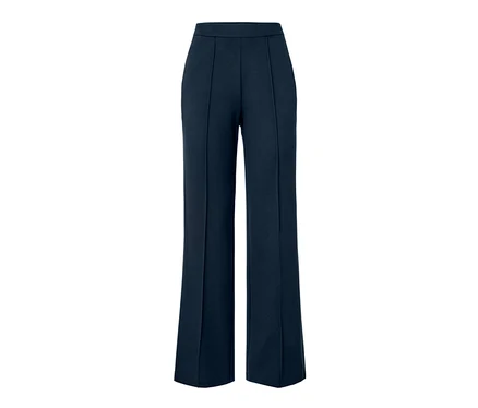 Pantalon en jersey marine avec passepoil.
