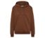 Un sweat à capuche marron avec cordon de serrage.