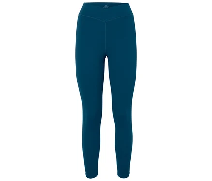 Legging bleu sur fond blanc.