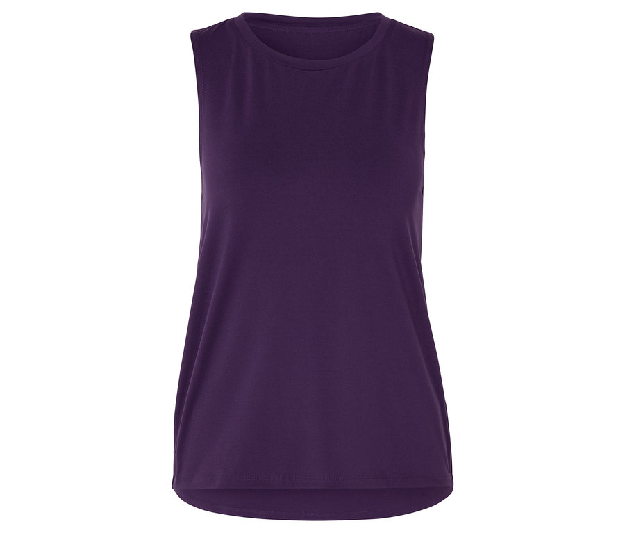 Débardeur violet sans manches.