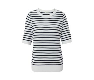 Bleu marine et blanc à rayures