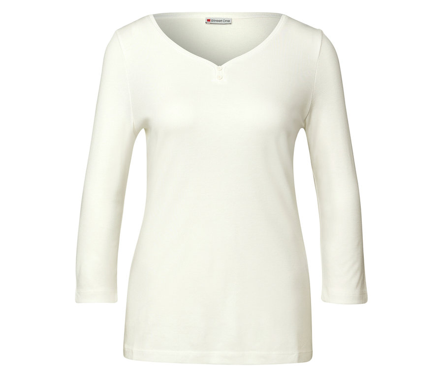 Maillot 3/4 blanc avec détail bouton Street One.