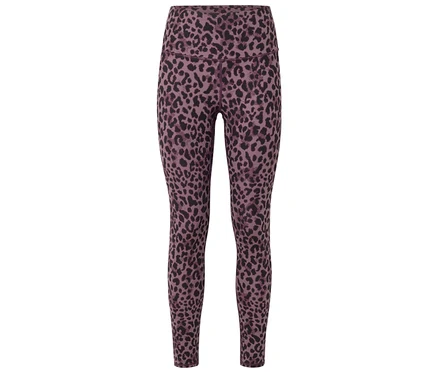 Leggings de sport « ActivePower » violet et noir à motif léopard.