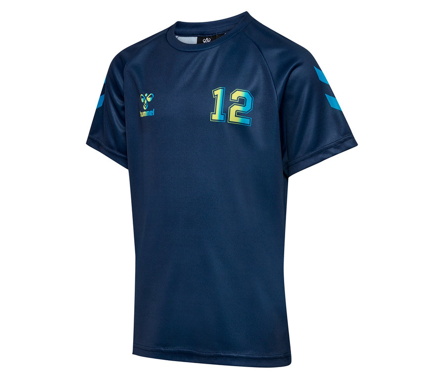 Maillot de sport bleu avec le numéro 12.