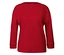 T-shirt rouge avec détails côtelés Street One.