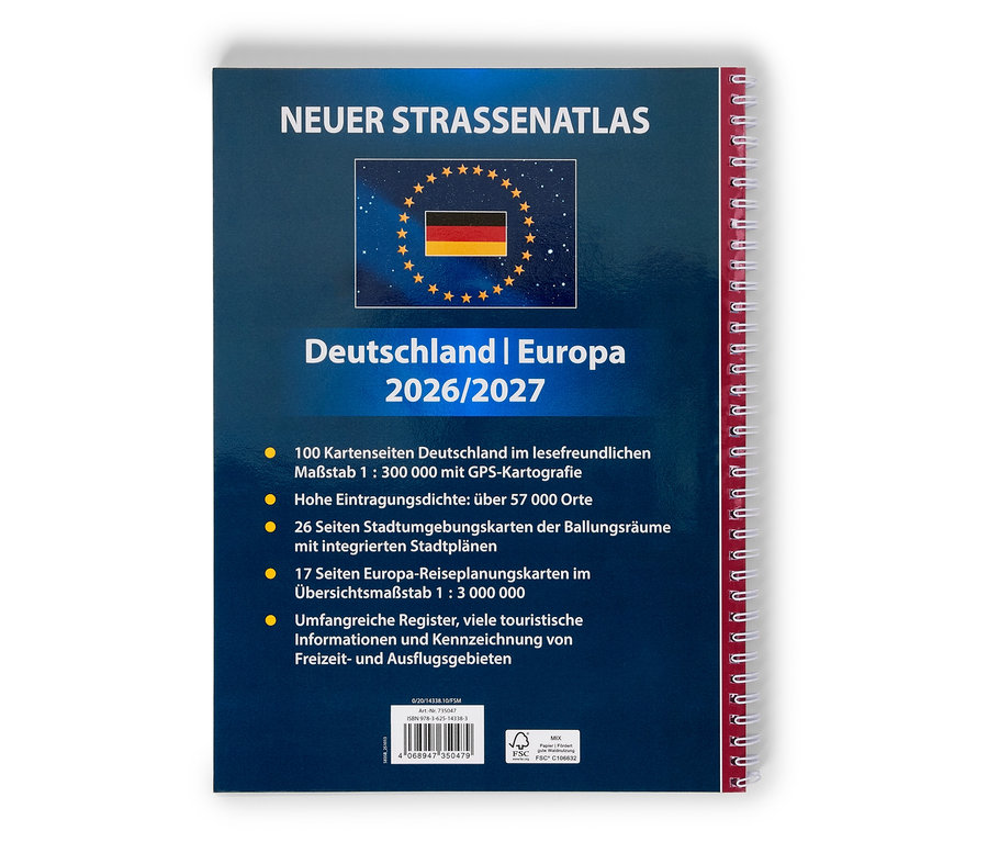 Nouvel atlas routier Allemagne / Europe 2026/2027.