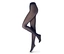 Collants bleu foncé transparents sur un mannequin sans tête aux jambes croisées sur fond blanc.