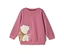 Sweat-shirt rose avec un ours polaire blanc en veste à paillettes dorées, regardant des étoiles roses et blanches.