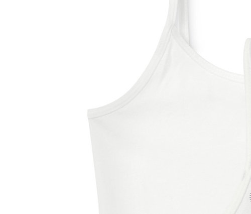 Trois maillots de corps pour filles en noir, blanc et à pois.