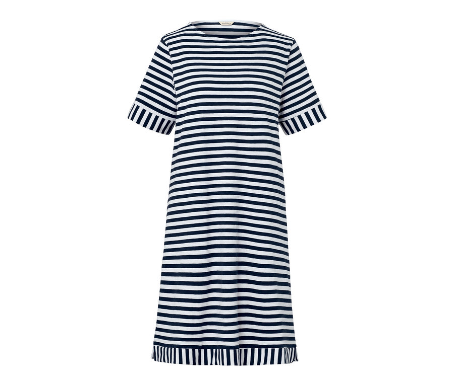 Robe rayée en jersey.