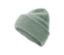 Bonnet en maille sauge avec de la laine.