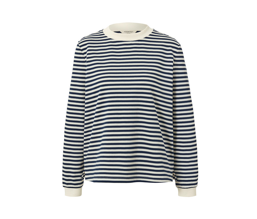 Sweat-shirt à rayures à manches longues.
