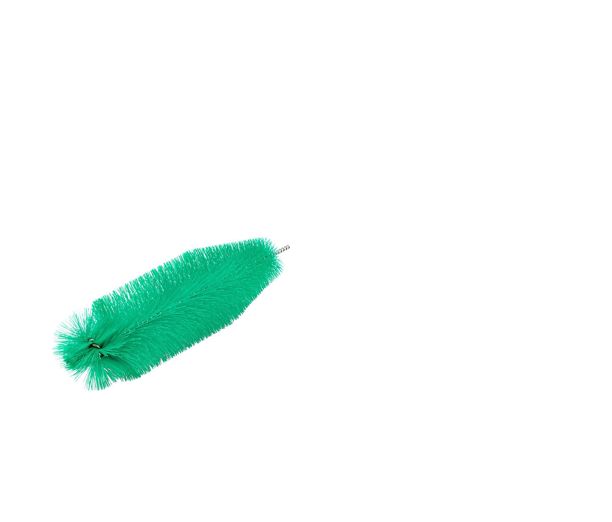 Brosse à vaisselle verte pour verres et bouteilles 3 en 1.
