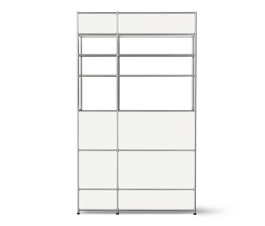 Commode en métal blanche « CN3 » avec 2 tringles et 4 tiroirs.
