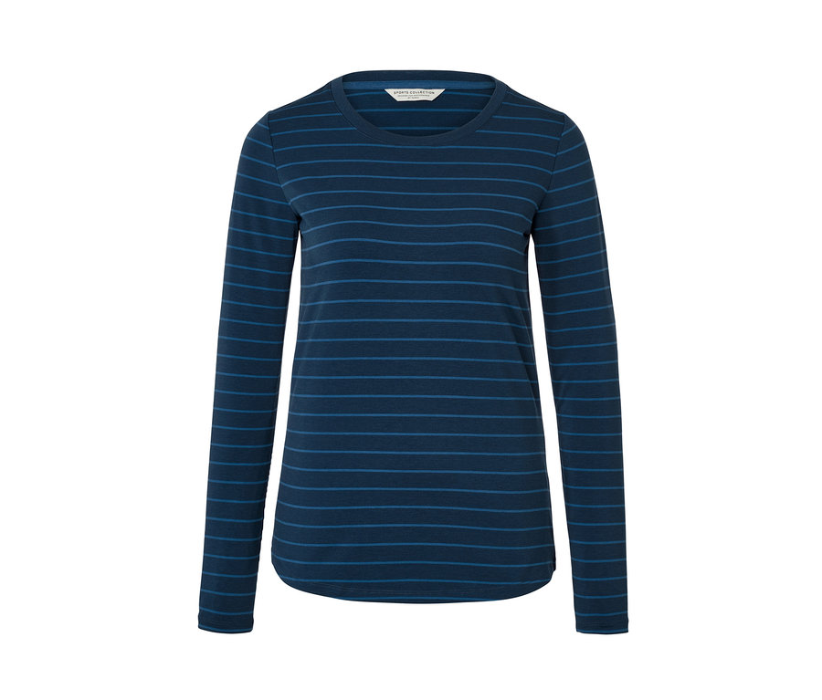 T-shirt de sport rayé à manches longues.