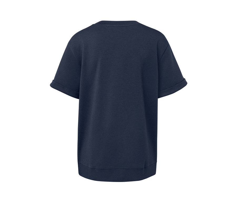T-shirt bleu foncé en mélange avec modal.