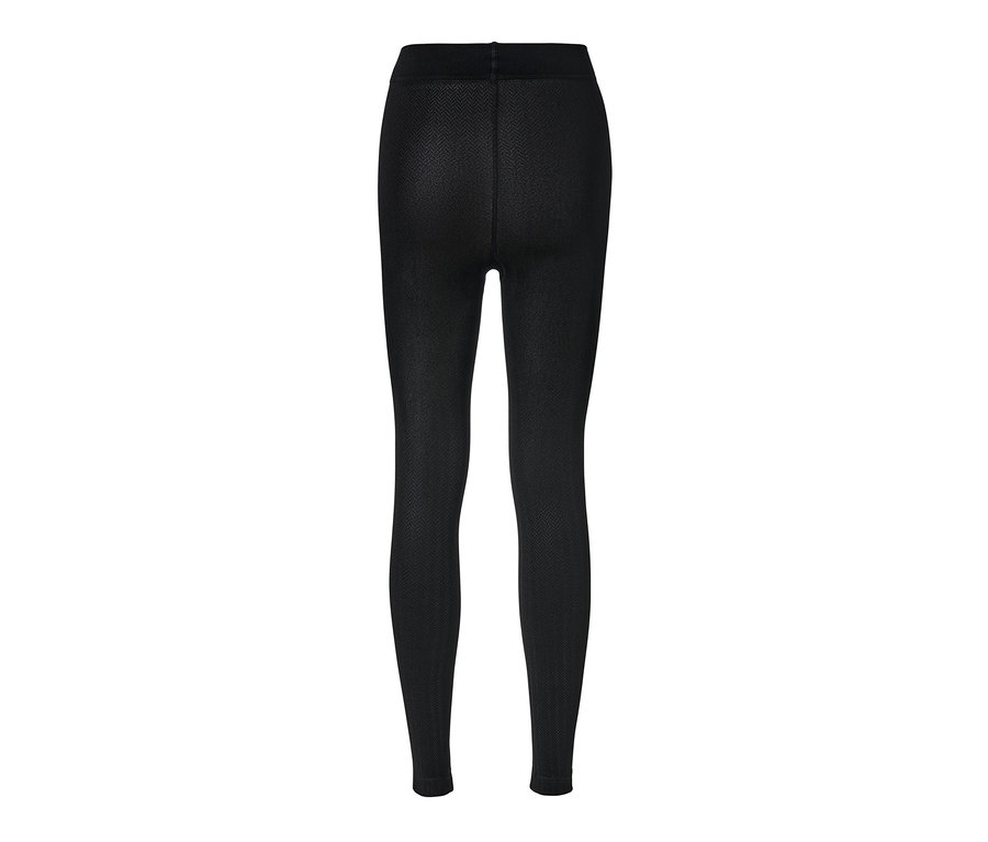 Legging thermique noir avec relief.