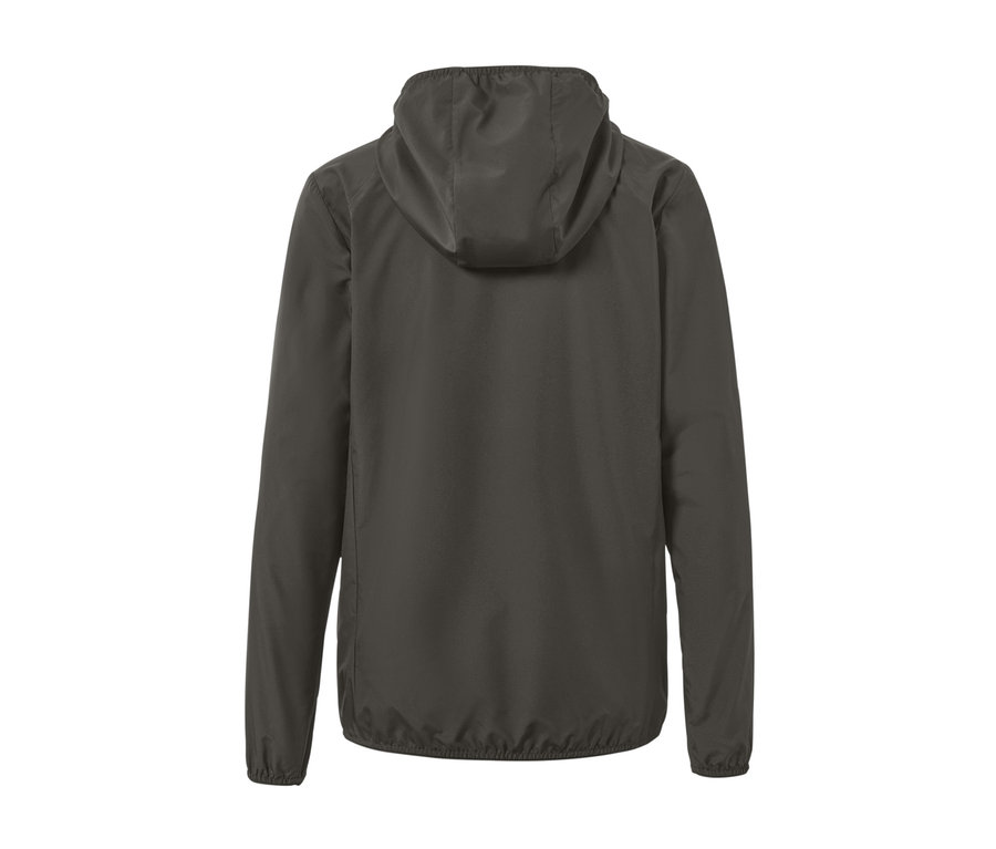 Vue arrière d'une veste technique légère, pliable.