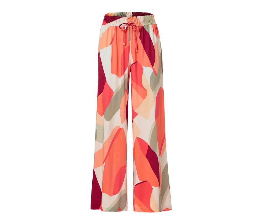 Un pantalon relax avec un motif abstrait.
