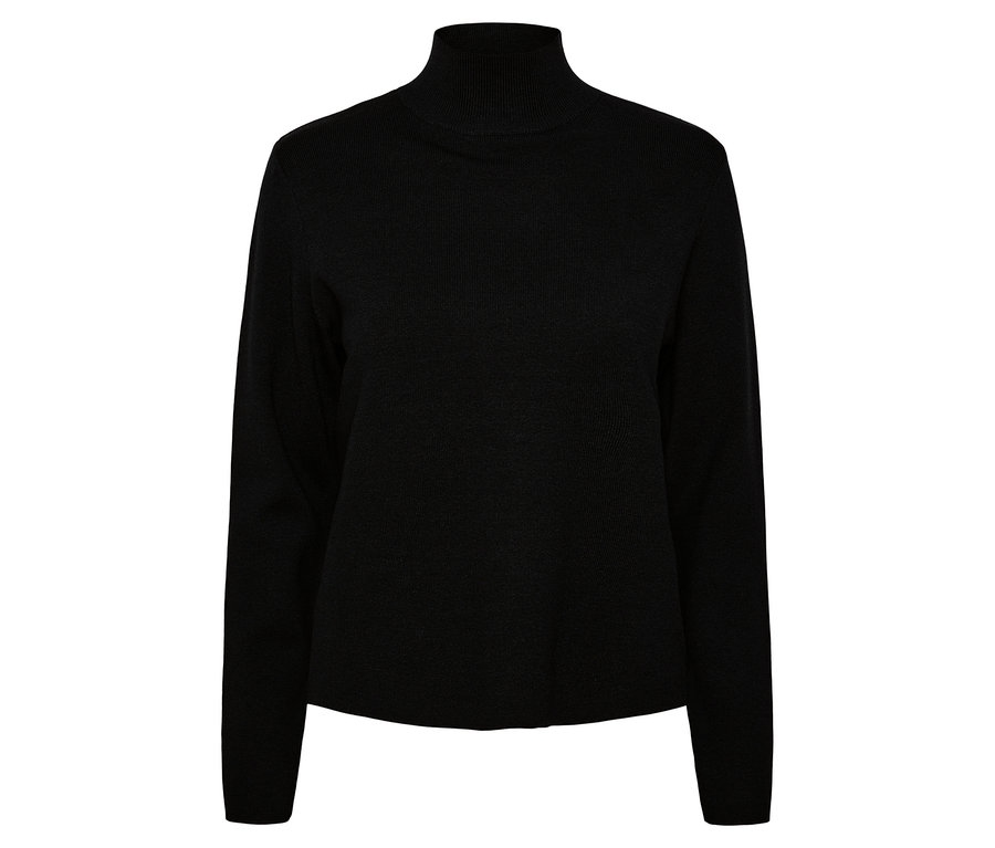 Pull en maille noir.