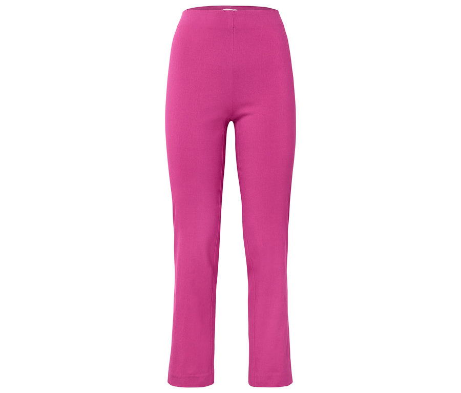 Pantalon rose à coupe droite.
