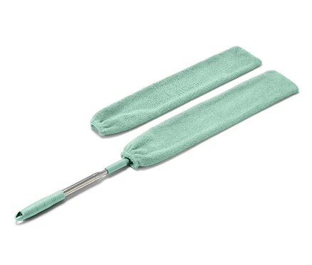 Un attrape-poussière flexible vert.