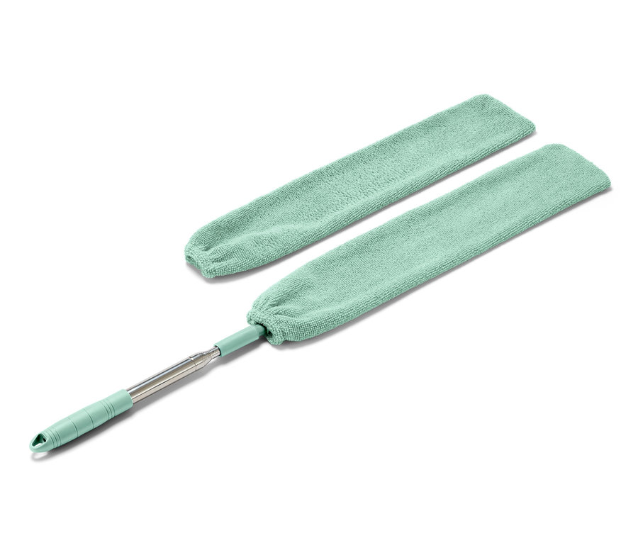 Un attrape-poussière flexible vert.