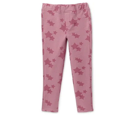Legging rose avec motif étoiles.