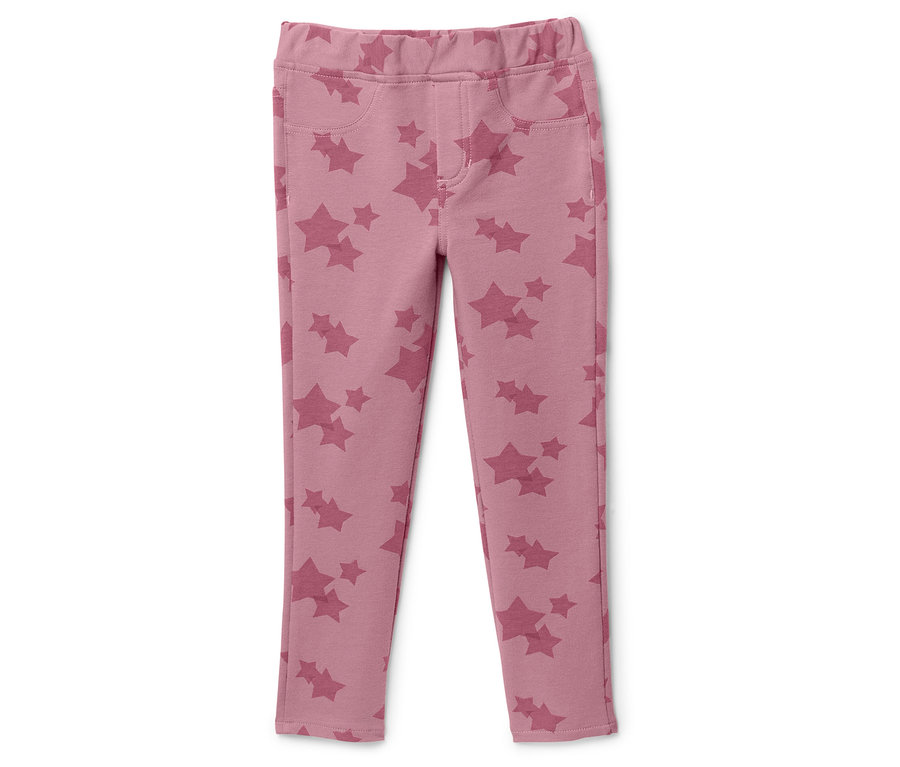 Legging rose avec motif étoiles.