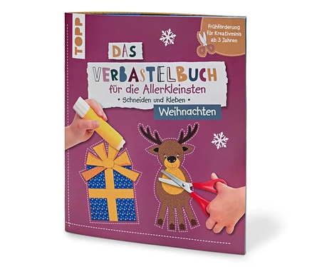 Gros plan sur le livre »Das Verbastelbuch für die Allerkleinsten – Weihnachten«.