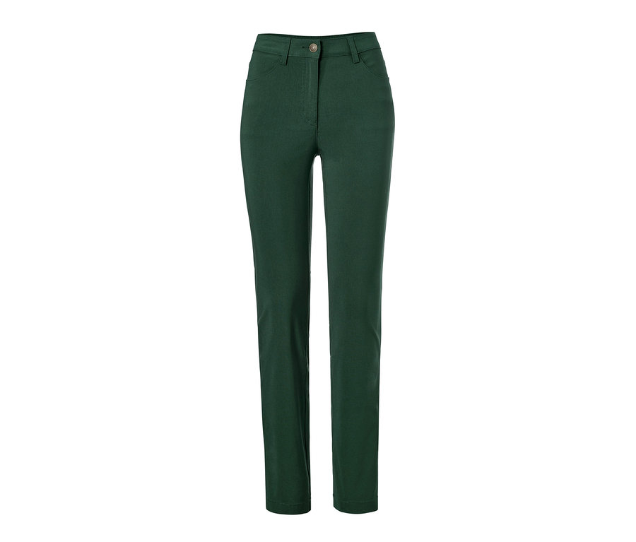 Pantalon en bengaline vert.