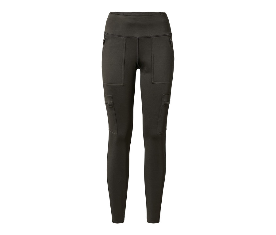Legging thermique d'extérieur noir avec poches.