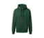 Sweatshirt à capuche vert foncé.