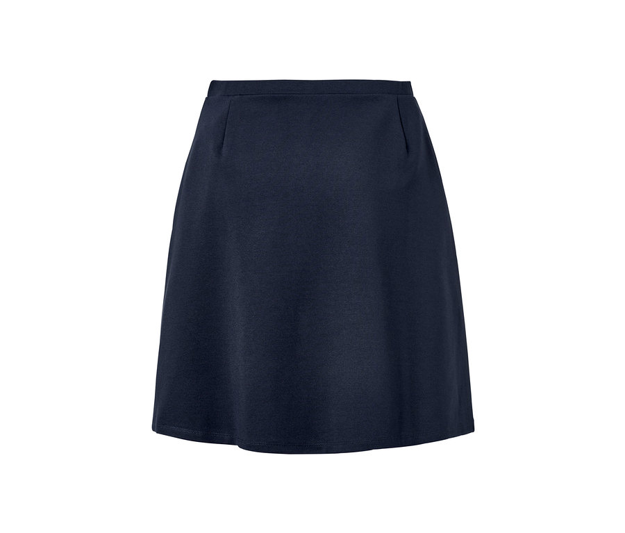 Une jupe en jersey bleu marine.