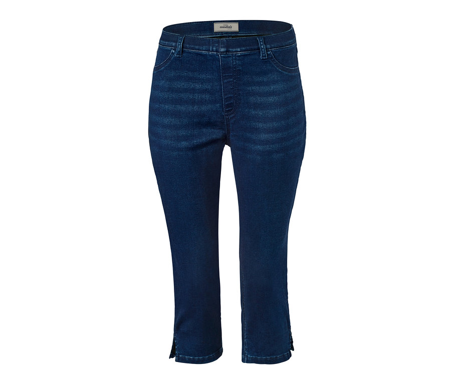 Un jegging court bleu marine.
