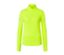 T-shirt fonctionnel thermique à manches longues jaune fluo avec un court zip.