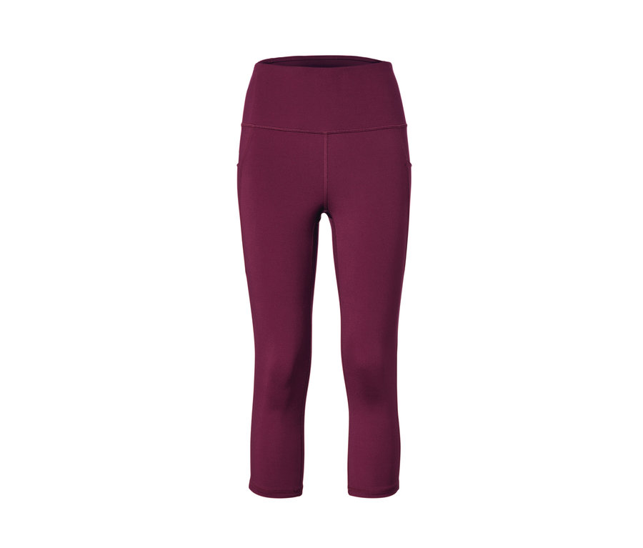 Un legging de sport 3/4 rose baie.