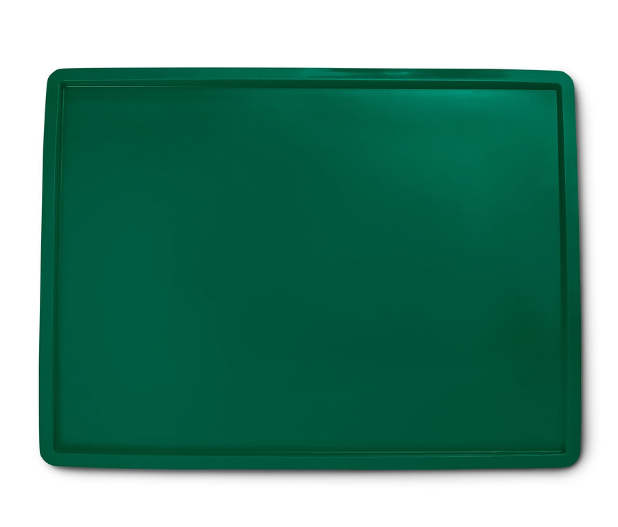 Feuille de cuisson réutilisable verte avec bord.